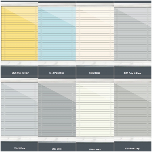 Internal Mini Blind color options
